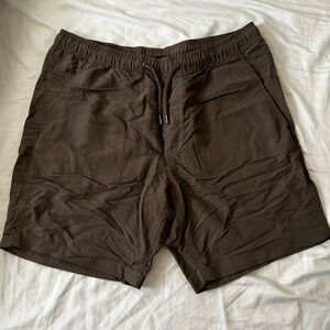 H&M Men's Dark Green Shorts Medium